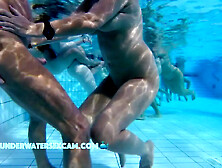 Hot Older Couple Arouses Each Other Underwater