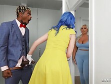 Gussied Up 2 Get Dicked Down Part 2: Interracial Threesome With Kinky Jewelz Blu,  Bbc Damion Dayski,  And Cougar Callie Brooks