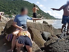 Passers-by were outraged,  but she continued to suck and beg to fuck her booty