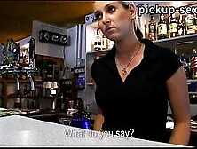 Barmaid Lenka screwed up with customer for some money