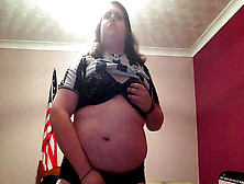 Mature Chubby Crossdresser,  Amateur Chubby Sissy,  Girdle Crossdresser