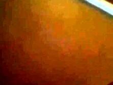 Woman snags her urine in a jar for lens close inspection