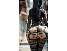 Large Ass Cat Woman with EDM (AI-generated)