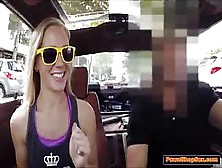 Blonde Babe Sucks A Cock In Her Car