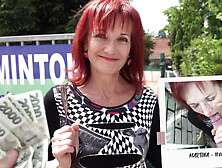 Czech Streets 111 Mrs Irena loves money and cocks