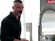 LETSDOEIT - Abigail Mac and Madelyn Monroe Banged and Swallow into FFM Threesome