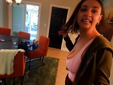 Busty college slut gets fucked in public alleyway