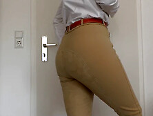 POV: Spoil luxurious riding pants booty and pleasure yourself simultaneously