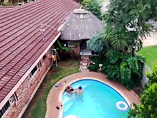 Caught a outdoor swimming pool fuckfest whilst flying my fpv drone