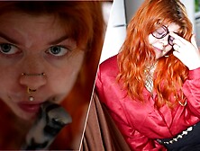 ACCRO AU PORNO : Psychologue rousse te donne une lecon avec son énorme gode cheval