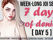 Day Five Joi Audio Series: 7 Days Of Denial By Vauxibox (Edging) (Jerk Off Instruction)