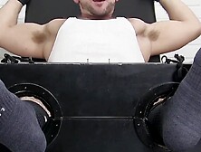 Young jock tied and tickle tormented by his strict dom