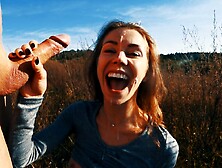 PASSIONATE FUCK AND FACIAL IN THE FRESH AIR WITH HUGE COCK