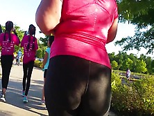 Puerto Rican Bbw Jiggling In See Through Leggings