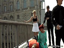 Berlin Slaves Shamed And Fucked Outdoor