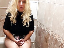 Milf was sitting in the toilet when she wanted anal sex