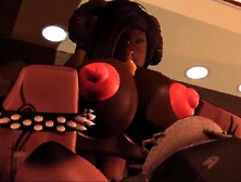 Futanari having joy with a ebony doxy - Roblox