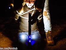 Tied Blonde Slave Gagged And Deep Throated Outdoors