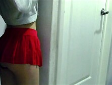 CHEERLEADER ARRIVES LATE TO PRACTICE AND GETS NAILED RISKY OUTSIDE THE CHANGING ROOM - FULL