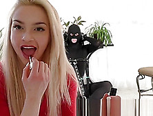 Really hot domme smothers and facesits hogtied nerd.