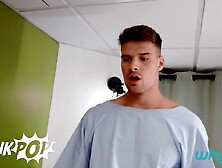 TWINKPOP - Malik Delgaty Needs His Balls Drained And Trevor Brooks & Mimi Malibu Are There To Aid