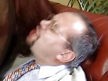 A curvy redhead lady from Germany enjoys two hard cocks at the same time