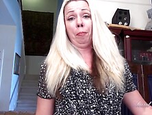 Your Stepmom Liz Distracts You From Your Phone With A Striptease and Blowjob