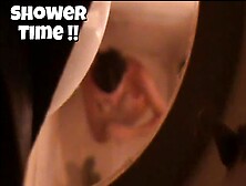 Hidden Cam in Shower Huge Tits then Masturbates