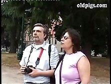 Old wife in holidays cheating on her husband with a boy!