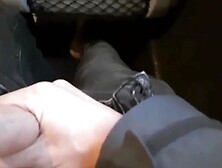 I pull out my cock in front of the slut in the train.