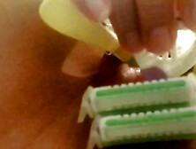 Razor insertion into both holes