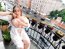 Bodacious Russian Teen Showing Off Wonderful Big Boobs
