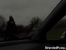 French slutty girl Nikita gets a free lift and a hot se