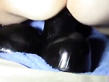 Balls Deep Huge Dildo Insertion