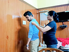Desi Bhabhi Measures Boy in Empty Shop - Hot Indian Sex with Big Nipples