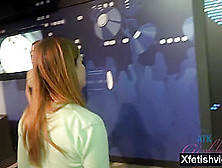 Hairy pussy girlfriend foot and cumshot