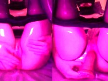 ♡ SLUT IN TIGHTS TESTING DILDOS ~ two WEBCAM VIEW ♡