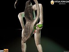Furry Girl Cucumber Masturbation Animation 60Fps 4K