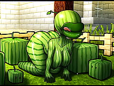 HornyCraft [ Parody Asian cartoon game PornPlay ] Ep. 43 Steve is fucking a FINE WATERMELON !