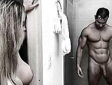 She caught him in the shower