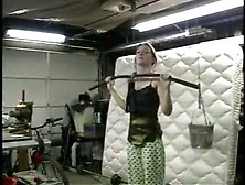 sexy babe in leather boots