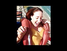 Tits Falling Out On Roller Coaster Compilation