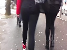 Ass Voyeur 09 - Black Leggings Vtl + Face