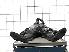 Ebony Nurses Ride Tied Down Gas Mask Guy