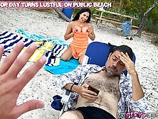 I Bend Over & Bang My Hot Latina Stepsis On Public Beach - Mypervyfamily -