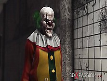 3Dxpassion. Com.  Evil Clown Fucks A Sweet Schoolgirl In An Abandoned Hospital