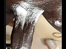 Sneak peak of black phanter bbc creaming and destroying tight sex toy