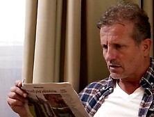 Pregnancy Cravings - Mature Cougar Creeps On Young Guy And Gets Filled