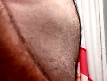 Watching Me Cum From The Washroom Door