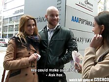 CZECHCOUPLES - Awesome Breasty Teen and Her BF Gets Cash for Public SEX